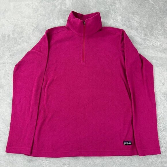 Vintage Patagonia Micro D Fleece Pullover  Pink 1/4 Zip Women's Sz Small 26277 - Picture 1 of 12